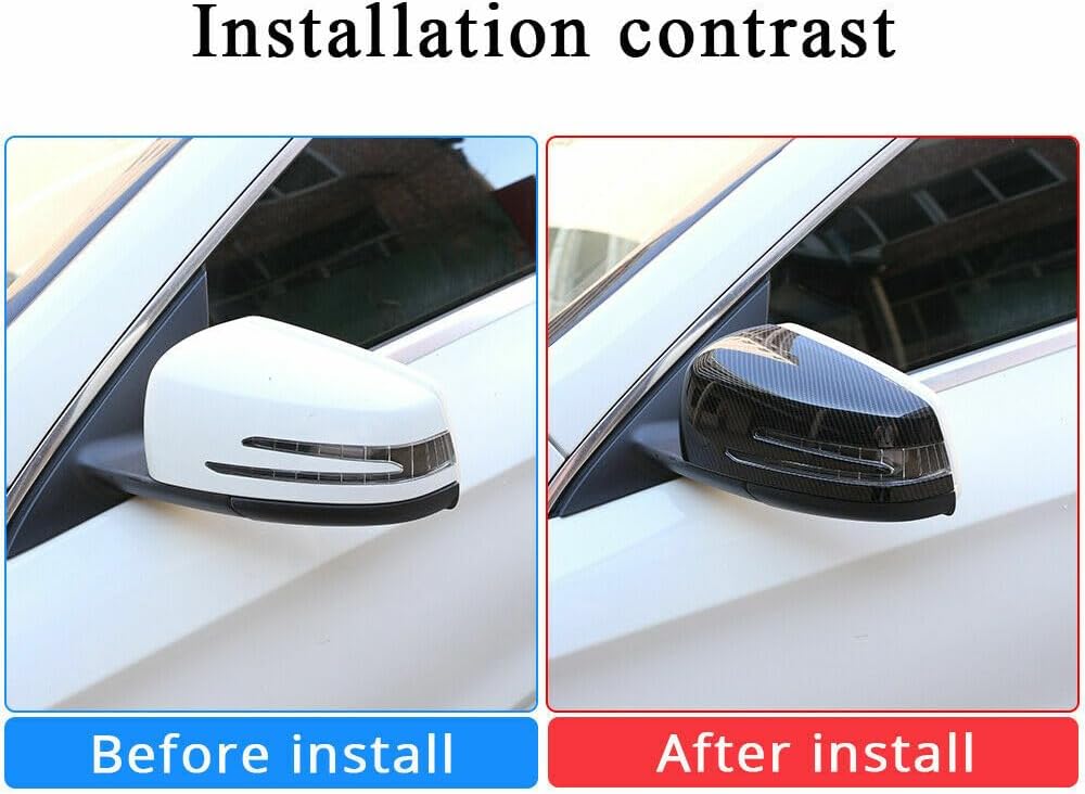 ya 11 9.14 baidiCarbon fiber ABS for Mercedes-Benz ABCES CLA GLA CLS GLK rearview mirror cap