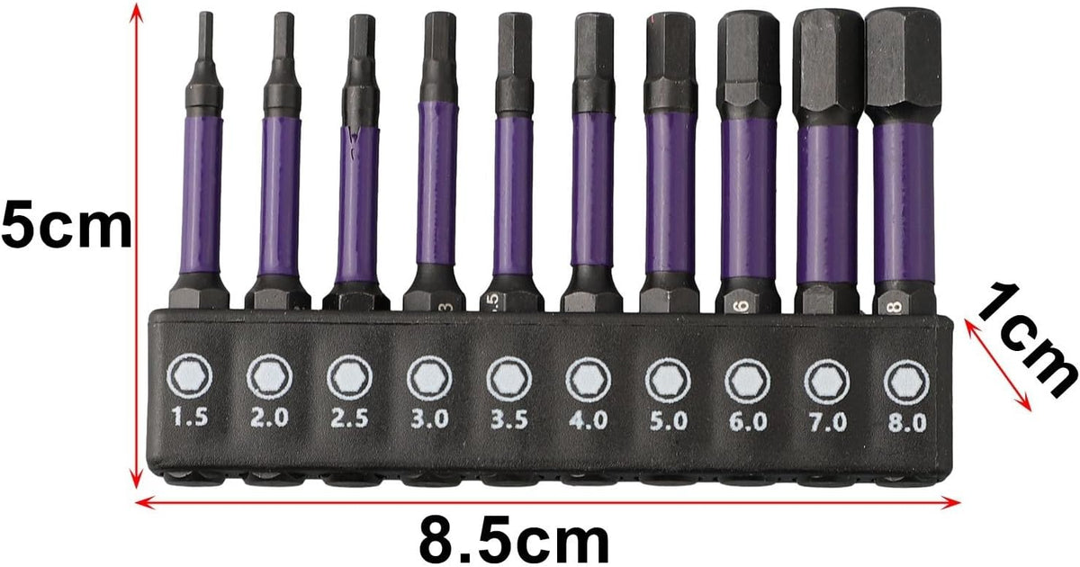 ya 26 10.21 baidi Reliable Magnetic Screwdriver Bit Set 10 Pc H1 5H6 Suitable for Impact Drilling
