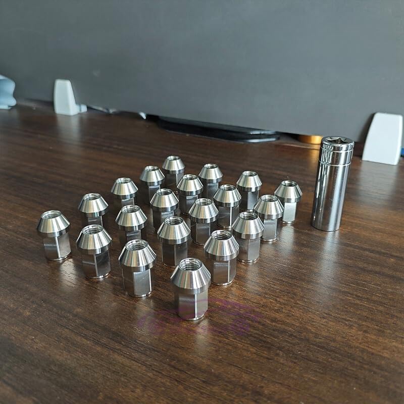 ya 10 9.16 baidi 20pcs M12*1.5 Stainless Steel Wheel Nuts Lug Nuts Universal Hex 19mm Length 35mm