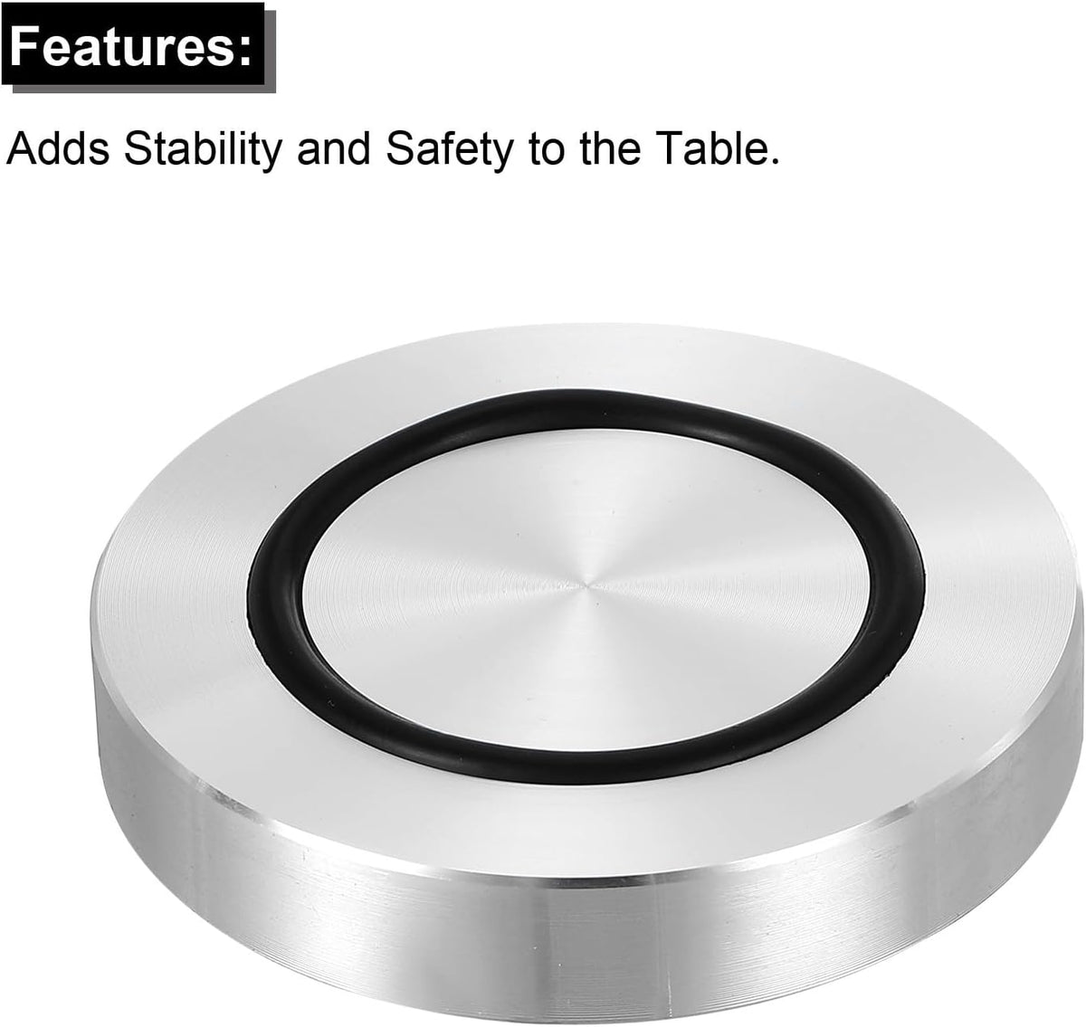 ya 26 10.21 baidi M8 60mm / 2.4 Dia 12mm Aluminum Disc Glass Top Adapter with Rubber Ring 4pcs