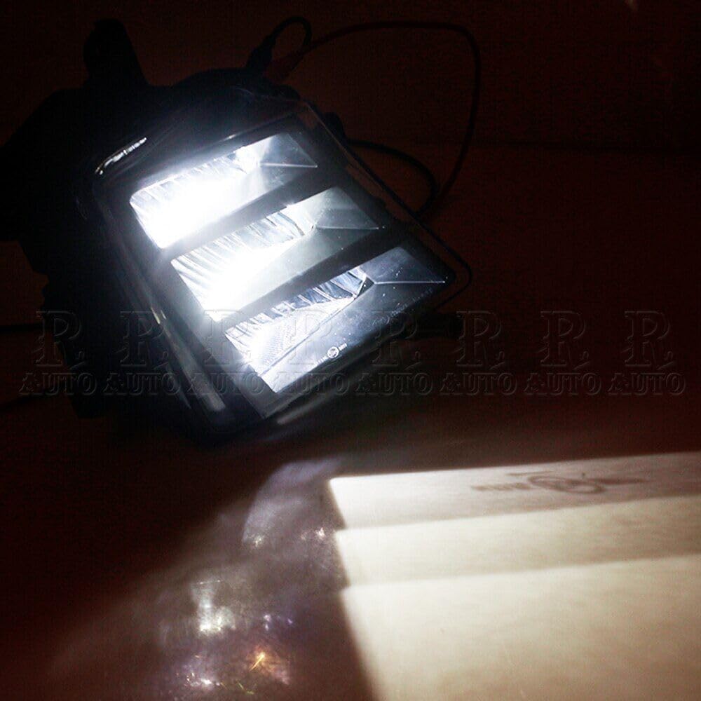 ya 2 8.15 A pair of front LED DRL fog lights in white suitable for VW Golf 7 A7 MK7 GTI GTD 2013-2017