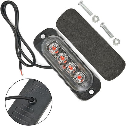 ya 13 9.15 baidi 4LED Off-Road Car Trucks Safety Working Fogs Red Light Lamp 12V~24V 800LM