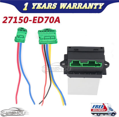 ya 4 8.10 Heater Control Blower Motor Resistor 27150-ED70A New for Nissan Versa 2007-2011