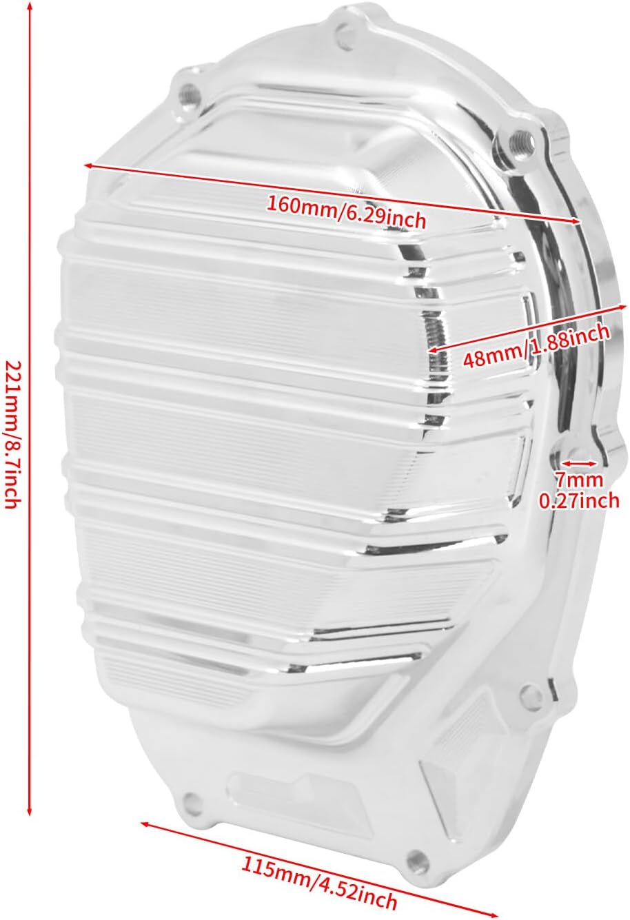 ya 2 8.15 Chrome Side Cam Engine Cover Fit for Harley Touring Road Electra Glide 2017-2023