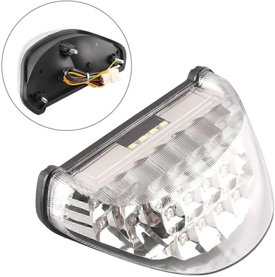 ya 10 9.16 zhengce LED Tail Light Brake Turn Signal Lamp Fit for Kawasaki ZX12R 2000-2005 Clea