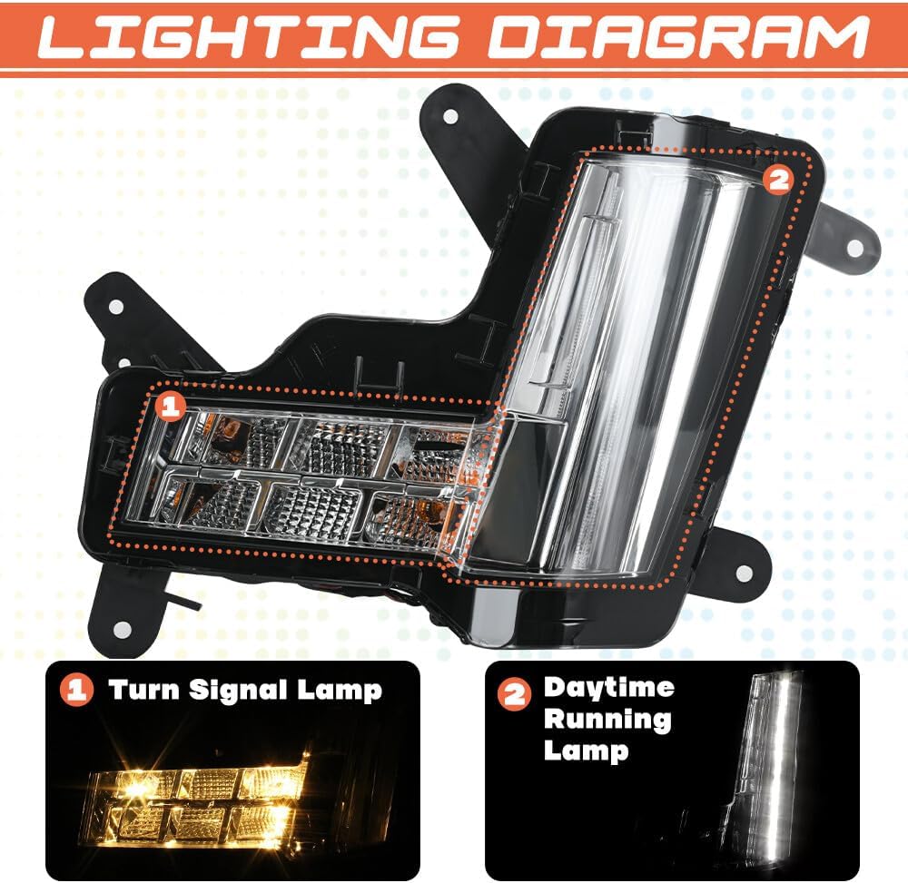 ya 9 10.24 For 2015-2020 for Cadillac for Escalade ESV Driver Side Left FOG LIGHT OE 84575579