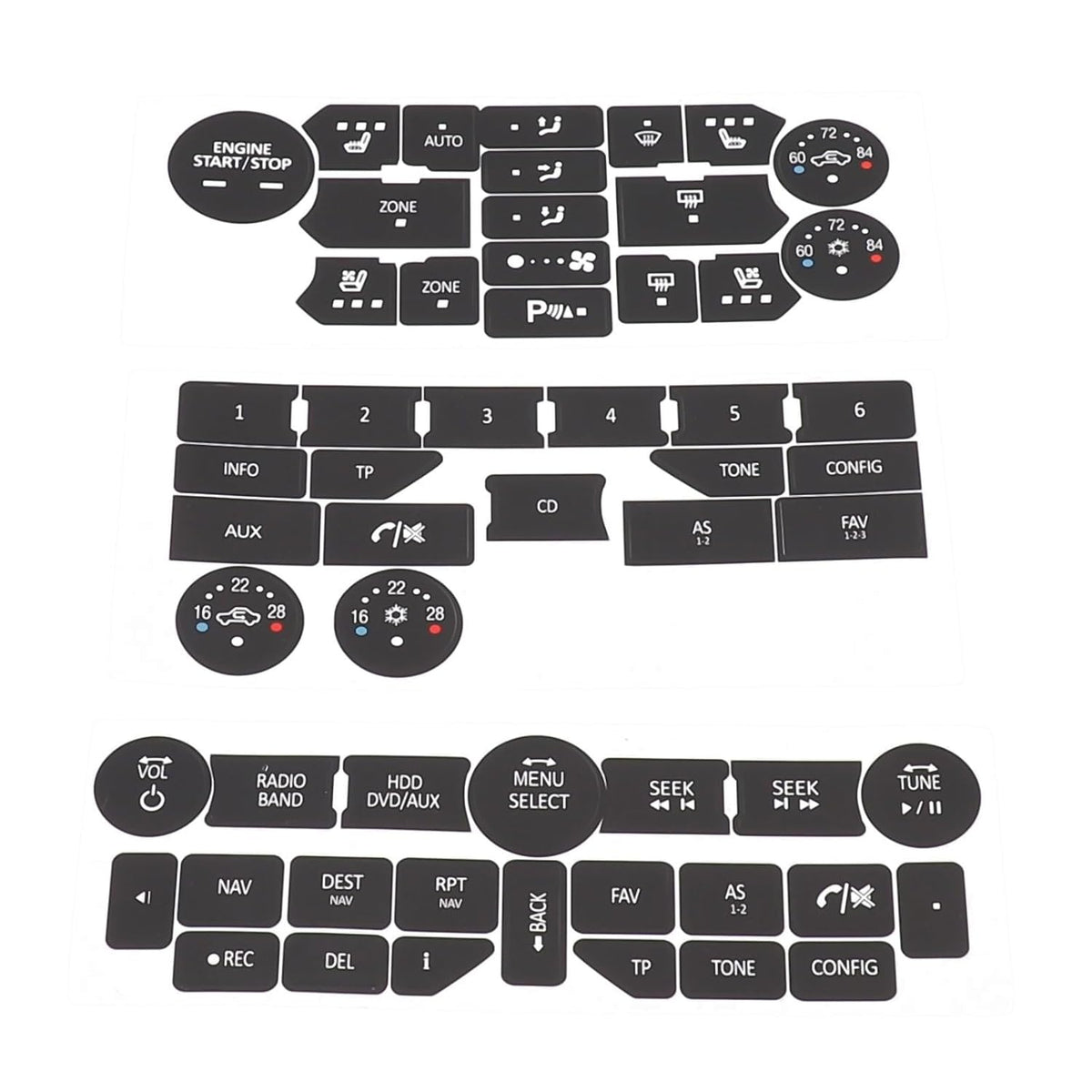 ya 23 10.7 baidi Reduce Light Penetration with Button Repair Decals for for Saab 3rd Gen 95NG 94X