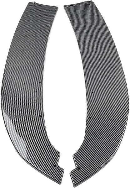 ya 2 8.15 Front Bumper Spoiler Lip for BMW 3 Series E90 E91 M Sport LCL Carbon Fiber Black
