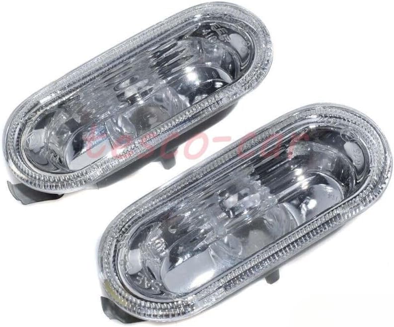 ya 7 8.24 baidi 2Pcs Clear Glass Side Marker Lights for VW MK4 for Golf for JETTA for Bora for Passat 1J0949117