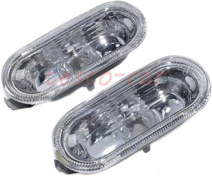 ya 7 8.24 baidi 2Pcs Clear Glass Side Marker Lights for VW MK4 for Golf for JETTA for Bora for Passat 1J0949117