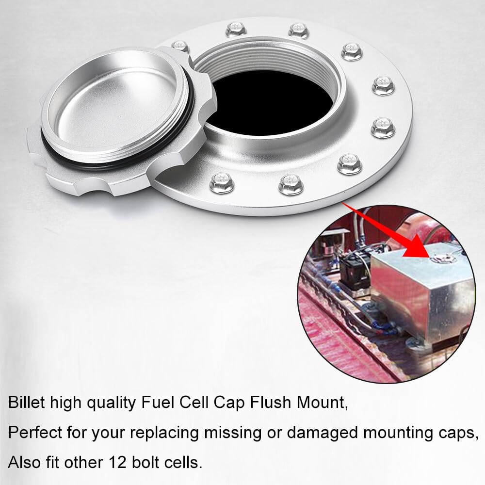 ya 5 8.10 12 Bolt Opening Twist On Flush Cap 3'' I.D.Fuel Cell Cap Gasket Filler Neck Cap