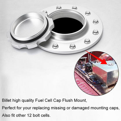 ya 8 8.24 baidi 12 Bolt Opening Twist On Flush Cap 3'' I.D.Fuel Cell Cap Gasket Filler Neck Cap