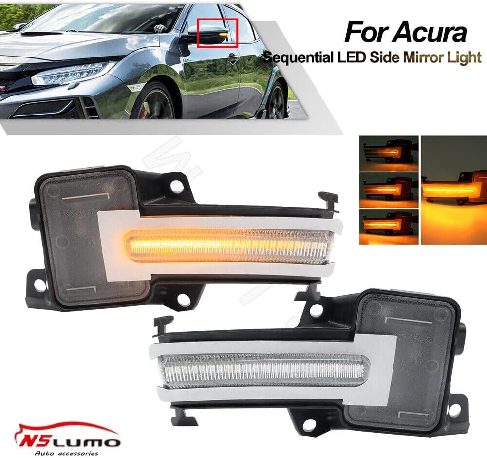 ya 7 8.24 baidi Suitable for 2021 + for Acura TLX MDX Sequential LED Side Mirror Turn Signal Lights 