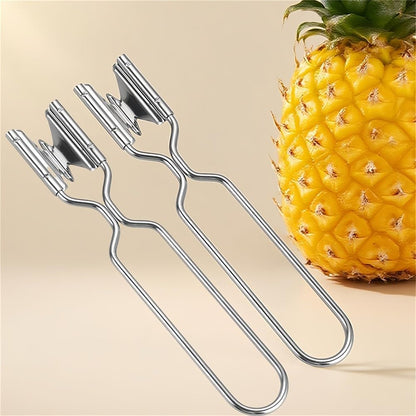 ya 14 9.20 baidi 2 Pcs Stainless Steel Pineapple Peeler Remover Fruit Slicer for Kitchen-1