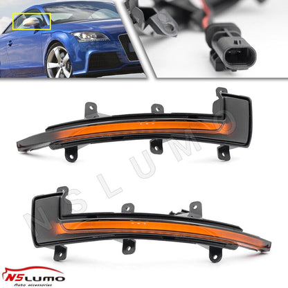 ya 4 8.10 EURO Sequential LED Side Mirror Turn Signal Light for Audi 06-14 TT TTS 07-15 R8