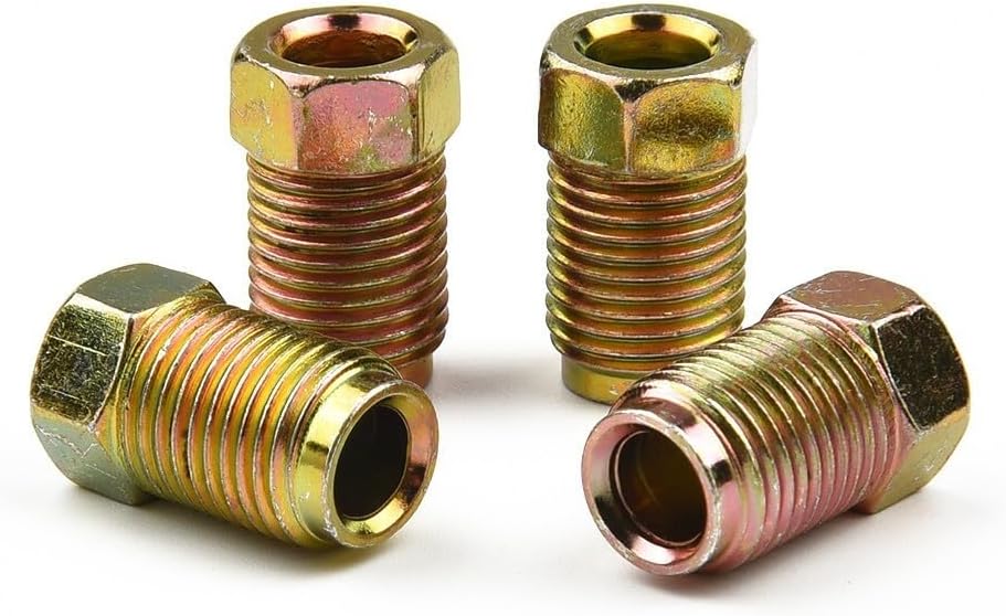 ya 9 10.24 Brake Pipe Connector 2-Way Female+Male Fittings Accessory M10 Replacement