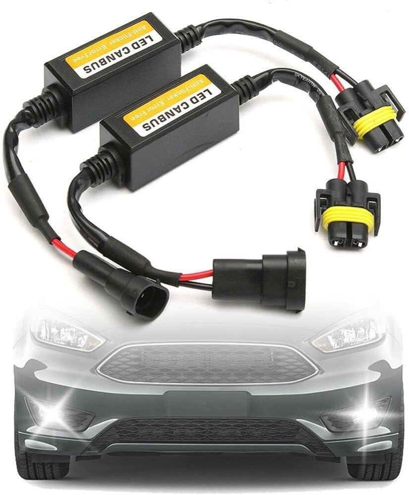 ya 4 8.14 2X LED H11 Headlight Canbus Error Anti-Flicker Resistor Canceller-Decoder