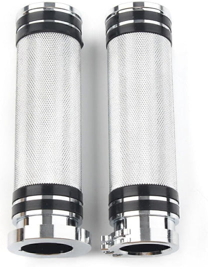 ya 4 8.14 For Sportster Dyna Softail Touring V-Rod 1 Inch Chrome Handlebar Hand Grips