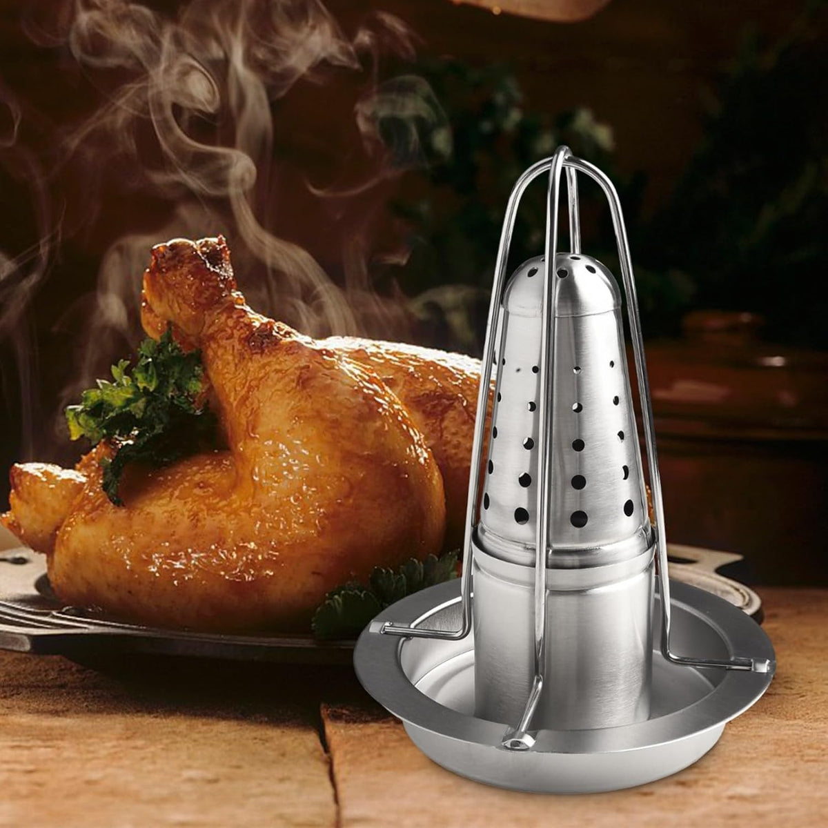 ya 14 9.20 baidi Stable and Evenly Cooked Chicken with Circular Beer Can Slot Stainless Steel-1