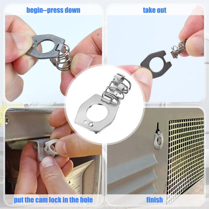 ya 10 9.16 baidi 4X RV Camper Door Latch Lock Fastener Trailer Water Heater Cover Cam Set Durable