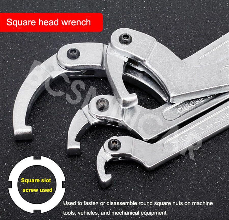ya 6 8.24 baidi Adjustable Hook Wrench 19-51 mm C Round Spanner Tool Slotted Retaining Accessory
