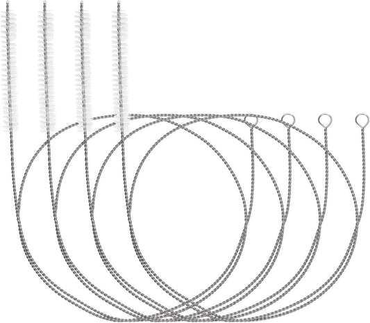 ya 26 10.21 baidi 39inch Extra Long Tube Pipe Cleaner, 4 Pcs Flexible Cleaning Straw Brush,White
