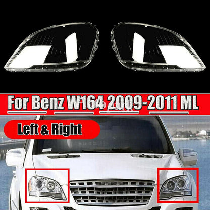 ya 4 8.14 Suitable for Mercedes-Benz W164 2009-2011 ML300 ML350 ML450 ML63 AMG Headlight Lens Cover