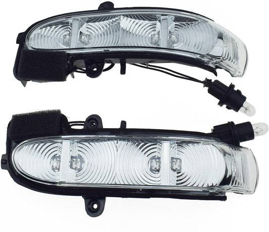 ya 4 8.10 2-pack left and right mirror turn signal lights for Mercedes-Benz E-Class W211 S211 2002-2006