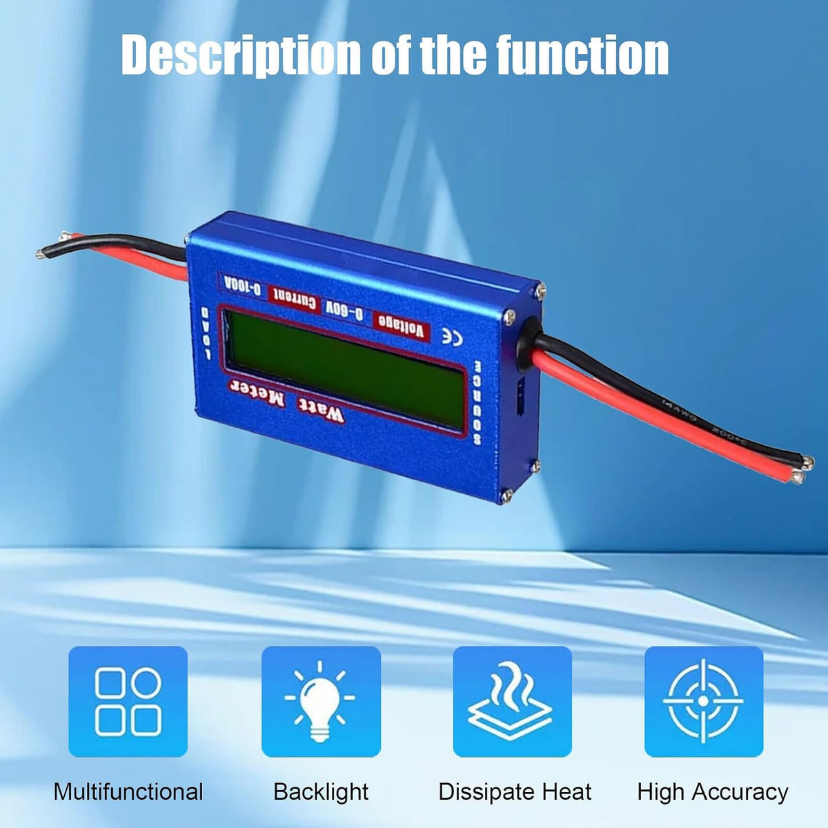 ya 16 10.20 baidi Digital Monitor LCD 12V 24V Volt Amp Watt Meter RC Battery Solar Power Analyser