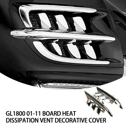 ya 13 9.15 baidi Chrome Shark Gills Fairing Accents Fit For for Honda Goldwing GL1800 2001-2010 2003Q