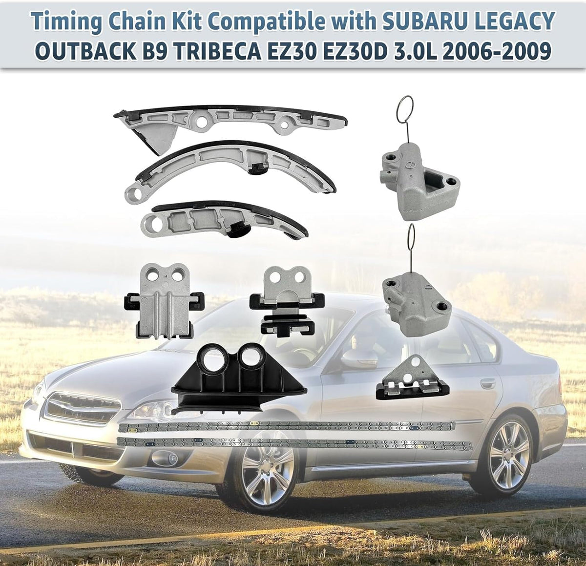 ya 10 9.16 baidi Timing Chain Kit For 2006-2009 for Subaru LEGACY OUTBACK B9 TRIBECA EZ30D 3.0L NEW