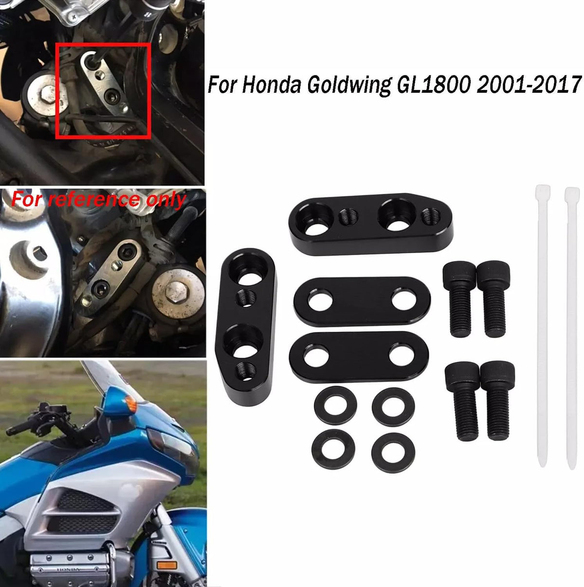 ya 13 9.15 baidi Adjustable handlebar stem adapter suitable for Honda Goldwing 1800 GL1800 2001-2017 -