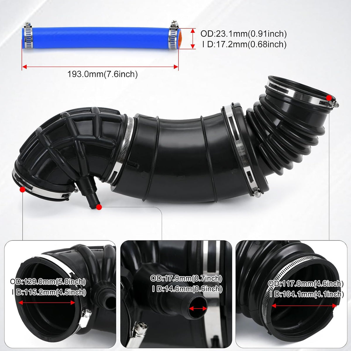 ya 10 9.16 baidi 53032944AH Engine Air Intake Hose For 07-18 for Dodge for Ram 2500 3500 4000 4500 5500