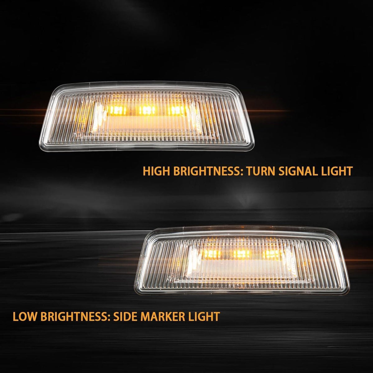 ya 11 9.14 baidi2PCS LED Side Turn Signal Light Front Fender Marker Indicator Light for Kenworth