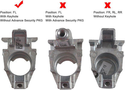 ya 2 8.15 for Cadillac ATS XTS CTS CT6 White Front Left Door Lock Cylinder Bezel Cover Left Side of the Front Door