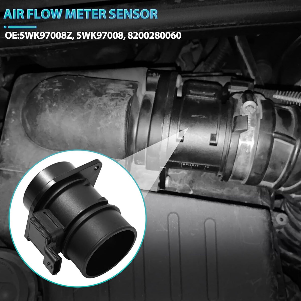 ya 11 9.14 baidiFor Vauxhall Vivaro for Renault for Nissan MAF Mass Air Flow Sensor 8200280060 93856812