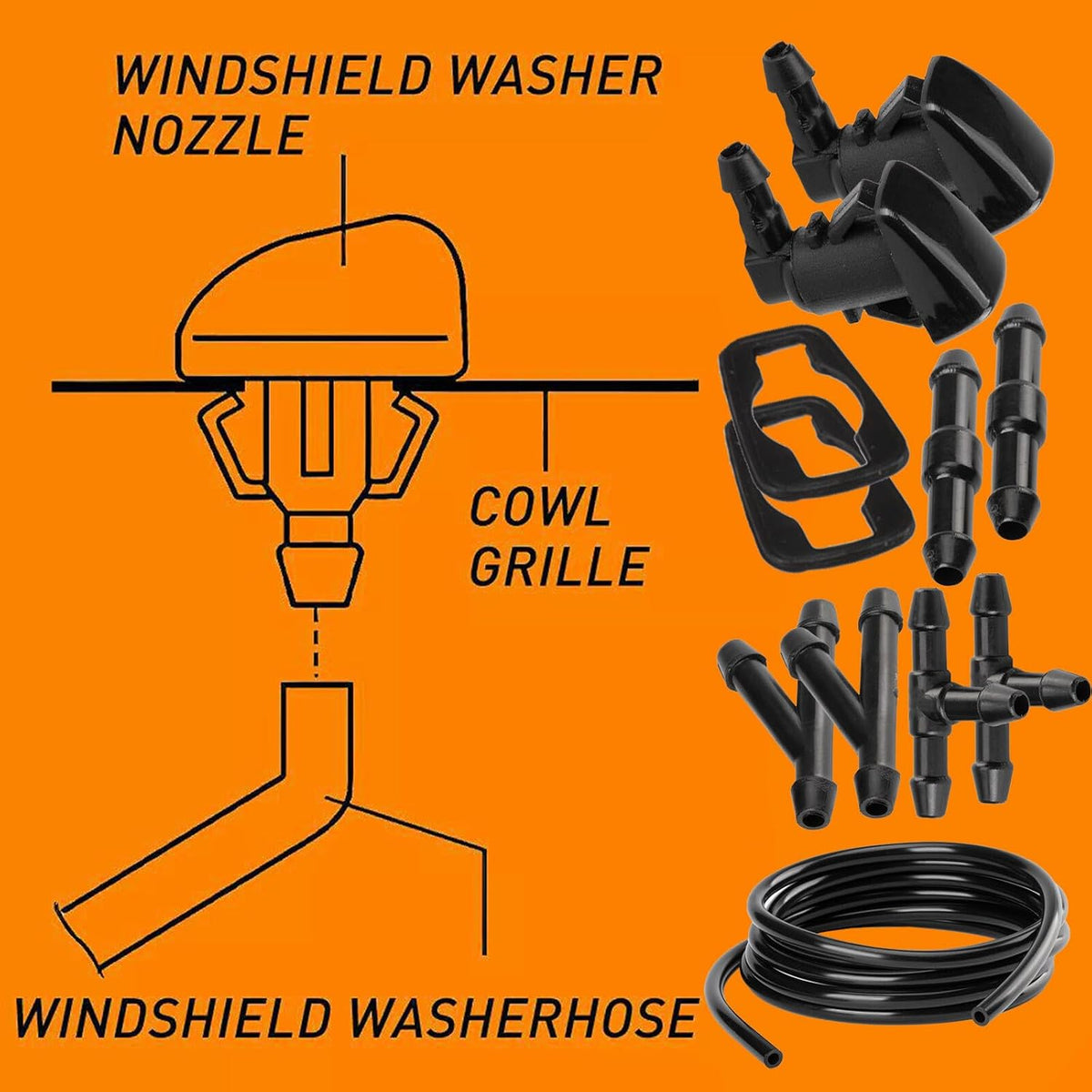 ya 9 10.24 NEW Windshield Nozzle Set Fits For 2011-2017 for Jeep for Grand Cherokee 55372143AB AU