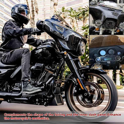 ya 23 10.7 baidi 9 Wave Windshield Windscreen Black for Harley Touring FLHTK FLHX FLHT 2014-2024a