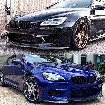 ya 2 8.15 Carbon Fiber Black Front Bumper Lip for BMW 6 Series F06 F12 F13 12-19 M Sport