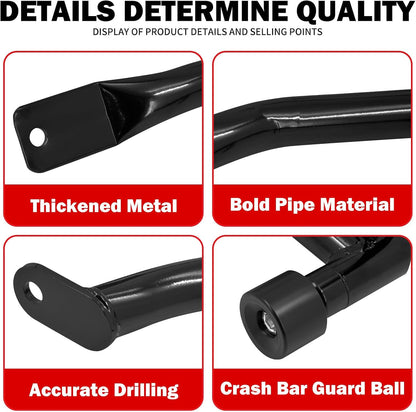 ya 5 8.24 baidi Saddlebag Guard Crash Bars w/Black Guard Ball for Harley Road Electra Glide 09+