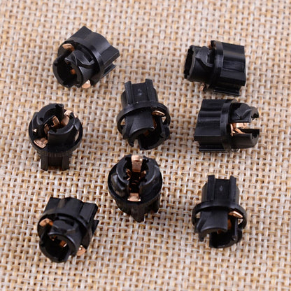 ya 4 8.14 8-Pack T5 Socket Twist Lock Dashboard Cluster Light Bulb Holder Black 
