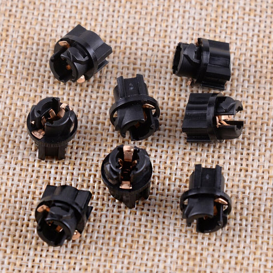 ya 4 8.14 8-Pack T5 Socket Twist Lock Dashboard Cluster Light Bulb Holder Black 