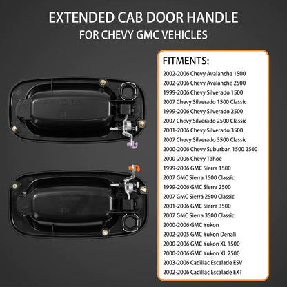 ya 9 10.24 Front Left & Right Exterior Door Handle for Chevy Silverado for GMC for Sierra 1999-2007