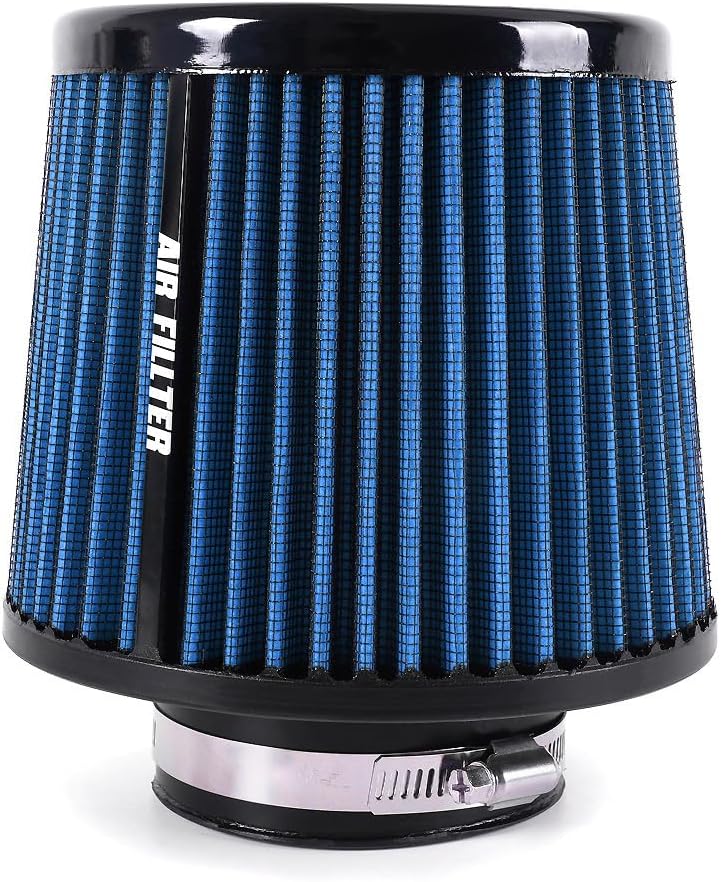 ya 13 9.15 baidi 3 76mm Dry Air Filter Cold Air Intake Cone Replacement High Flow Inlet BLUE