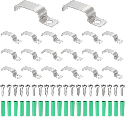 ya 26 10.21 baidi 30Pack Stainless Steel Pipe Strap Fit for 8x24mm Light Strip Cable Strap Clamp