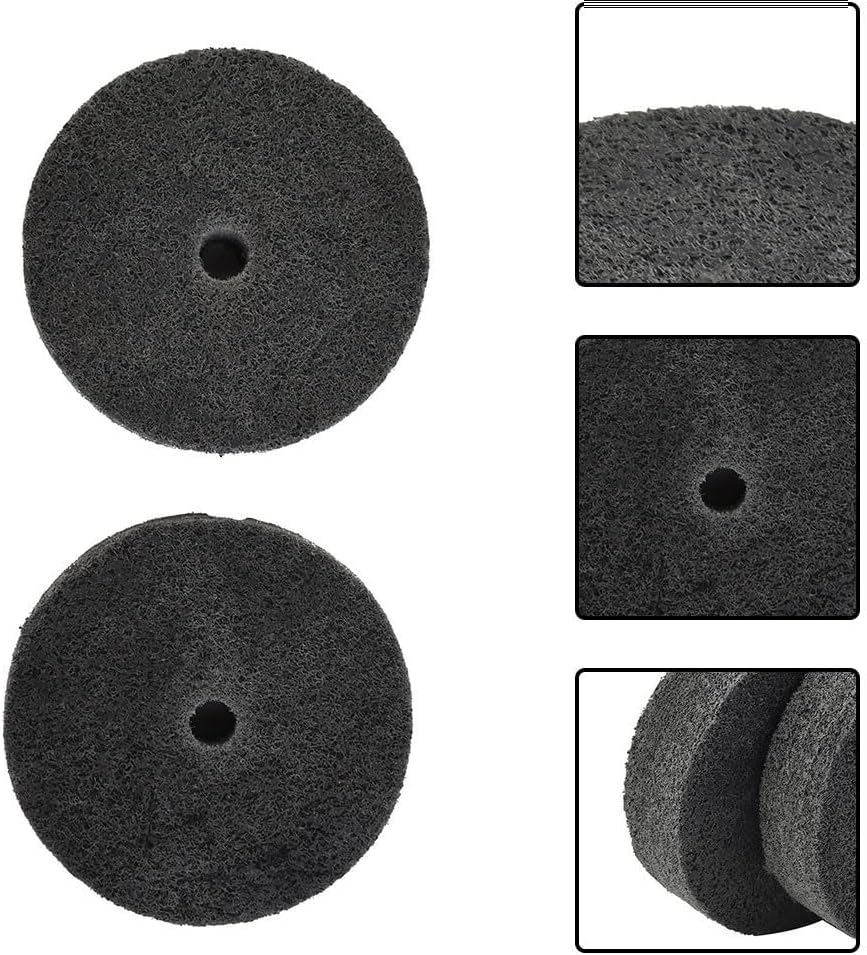 ya 26 10.21 baidi 2Pcs 3inch Nylon Fiber Wheel Polishing Buffing Disc Pad For Metal Finishing Pad
