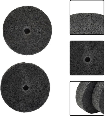 ya 26 10.21 baidi 2Pcs 3inch Nylon Fiber Wheel Polishing Buffing Disc Pad For Metal Finishing Pad