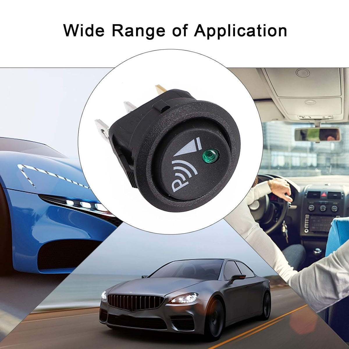 ya 23 10.7 baidi Car 3 Pin Rocker/Parking Off Switch Front Rear Walking Sensor Interior Accessory