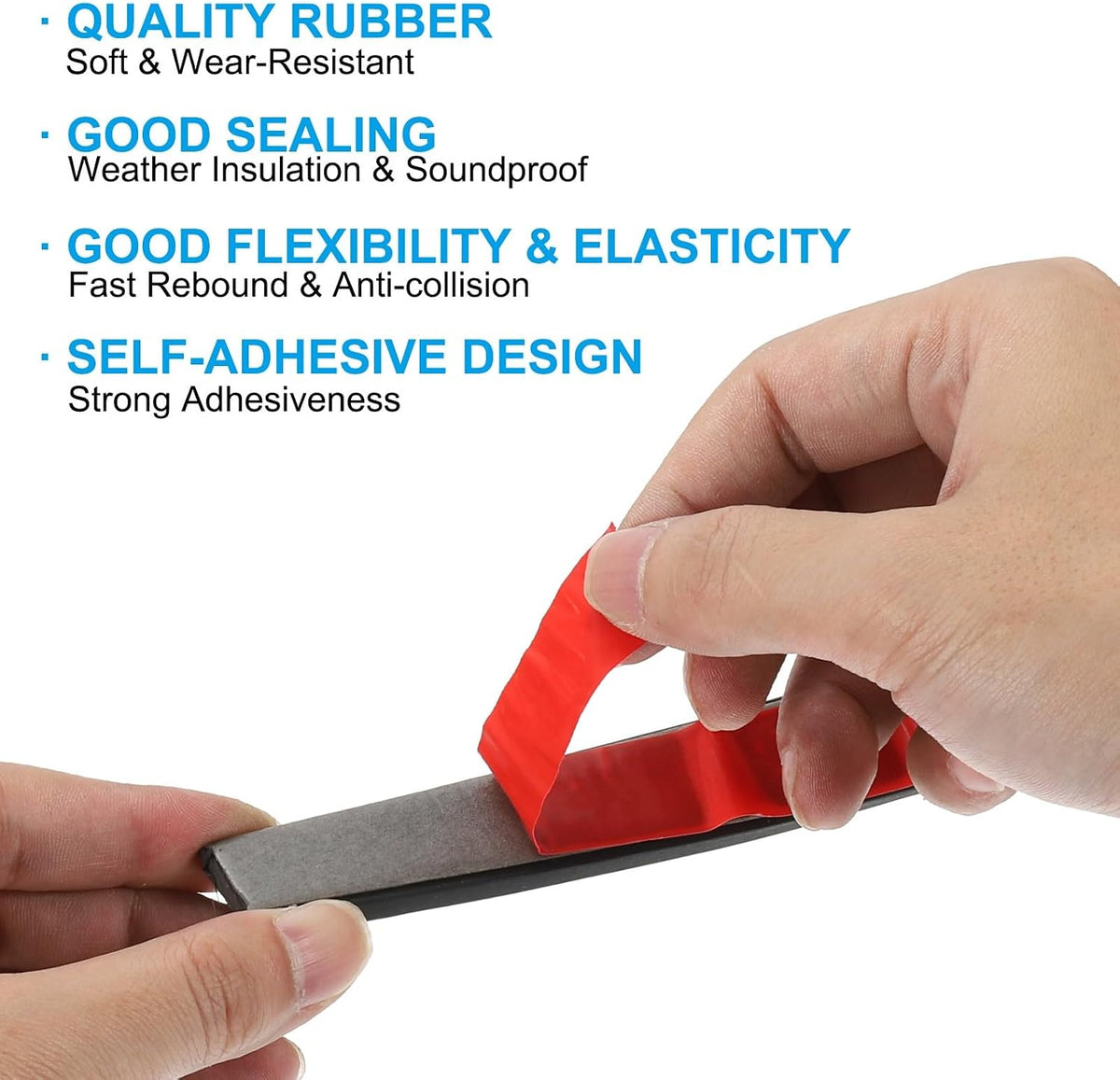 ya 26 10.21 baidi 20Ft Weather Stripping Door Seal, 5/8W x 1/8T Rubber Adhesive Seal Strip