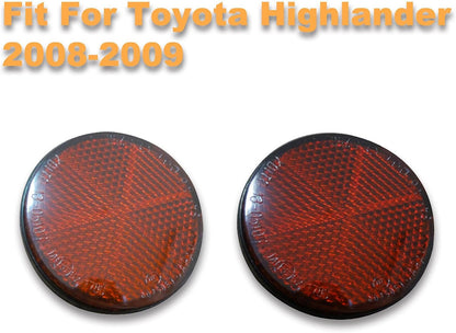 ya 7 8.24 baidi 1Pair Red Rear Bumper Reflector Tail Lamp Lights for Toyota Highlander 2008-2009